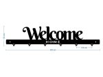 Cuier Hol Pentru Perete Welcome Home 60 cm - imagine 3