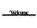 Cuier Hol Pentru Perete Welcome Home 80 cm - imagine 2