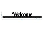 Cuier Hol Pentru Perete Welcome Home 90 cm - imagine 3