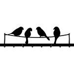 Cuier Hol Pentru Perete Păsări 100 cm