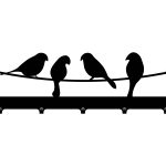 Cuier Hol Pentru Perete Păsări 50 cm