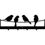 Cuier Hol Pentru Perete Păsări 60 cm