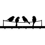 Cuier Hol Pentru Perete Păsări 80 cm