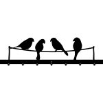 Cuier Hol Pentru Perete Păsări 90 cm