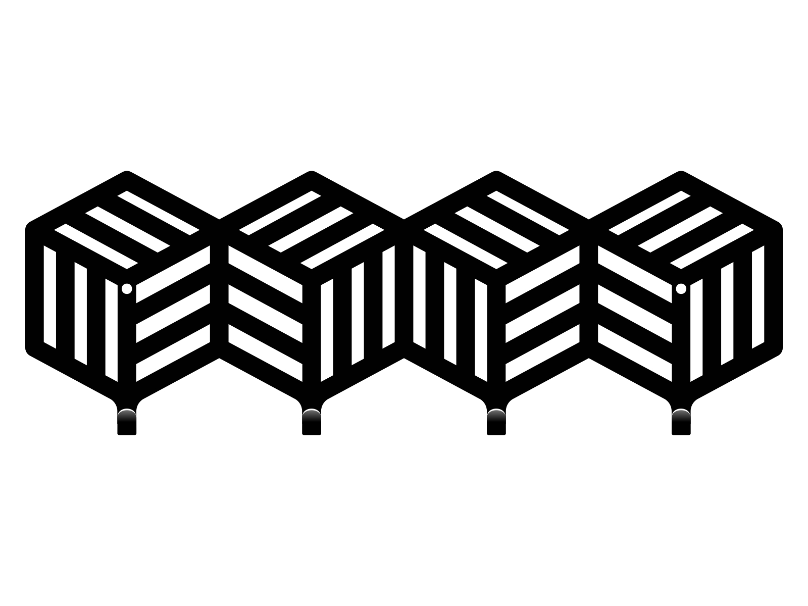 wie298-40-cza Cuier Hol Pentru Perete Cube 40 cm - imagine 1