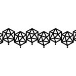 Cuier Hol Pentru Perete Geometric 80 cm