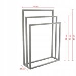 Wieszak na ręczniki potrójny stojący szlif M - imagine 2