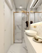 Wieszak na ręczniki sufitowy metalowy pojedynczy XS - imagine 4