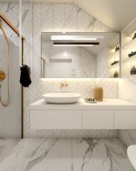 Wieszak na ręczniki sufitowy metalowy pojedynczy XS - imagine 5