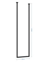 Wieszak na ręczniki sufitowy metalowy pojedynczy XS - imagine 3