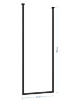 Wieszak na ręczniki sufitowy metalowy pojedynczy S - imagine 4