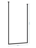 Wieszak na ręczniki sufitowy metalowy pojedynczy M - imagine 4