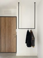 Wieszak na ręczniki sufitowy metalowy pojedynczy L - imagine 3