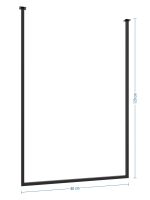 Wieszak na ręczniki sufitowy metalowy pojedynczy L - imagine 5