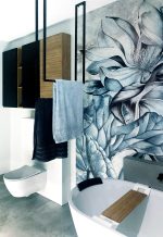 Wieszak na ręczniki sufitowy metalowy podwójny M - imagine 4