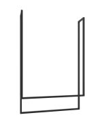 Wieszak na ręczniki sufitowy metalowy podwójny L - imagine 2