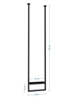 Wieszak na ręczniki sufitowy Long z półką XS - imagine 4