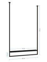 Wieszak na ręczniki sufitowy Long z półką L - imagine 4