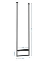 Wieszak na ręczniki sufitowy z półką XS - imagine 4