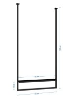 Wieszak na ręczniki sufitowy z półką M - imagine 4