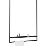 Wieszak na ręczniki sufitowy z półką L