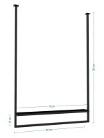 Wieszak na ręczniki sufitowy z półką L - imagine 4