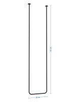 Cuier suspendat simplu Tube Long XS - imagine 4