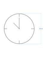 Ceas din lemn cu janta din oțel Minimo 40cm - imagine 4