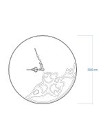 Ceas din lemn cu jantă metalică cu imprimeu Mano 30cm - imagine 4