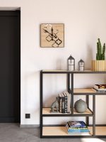 Ceas din lemn încrustat Maroco 40cm - imagine 2