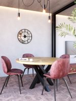 Ceas de perete metalic cu oglinda Roma Loft 60 cm - imagine 2