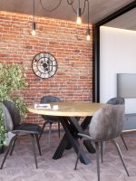 Ceas de perete metalic cu oglinda Loft Moduri 60 cm - imagine 2