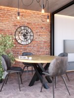 Ceas de perete metalic cu oglinda Loft Moduri 80 cm - imagine 2