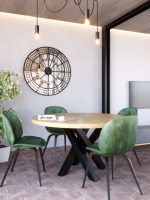 Ceas de perete metalic cu oglinda Big Ben 100 cm - imagine 2