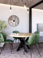 Ceas de perete metalic cu oglinda Big Ben 80 cm - imagine 2