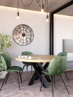 Ceas de perete metalic cu oglinda Big Ben 90 cm - imagine 2