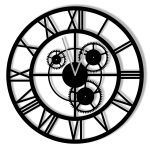 Ceas metalic Loft cu moduri 50 cm