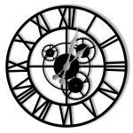 Ceas metalic Loft cu moduri 40 cm