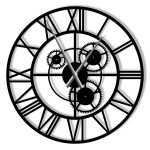 Ceas metalic Loft cu moduri 70 cm