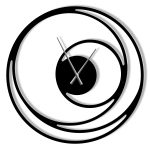 Ceas metalic Spirală 100 cm