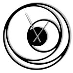 Ceas metalic Spirală 80 cm