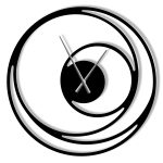 Ceas metalic Spirală 90 cm