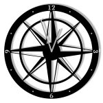 Ceas metalic Roza vânturilor 40 cm