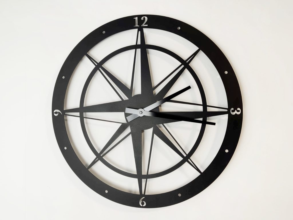 Ceas metalic mare Roza vânturilor 80 cm - imagine 2