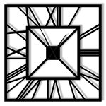 Ceas metalic mare Art deco 100 cm