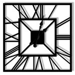 Ceas de perete metalic Art deco 40 cm