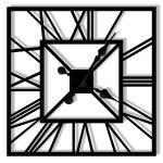 Ceas de perete metalic Art deco 50 cm