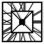 Ceas de perete metalic Art deco