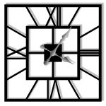 Ceas de perete metalic Plaza 60 cm