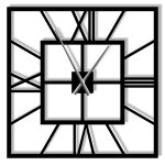 Ceas mare de perete metalic Plaza 80 cm